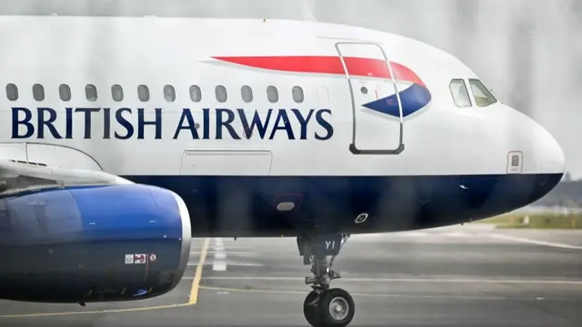 The front of a British Airways plane