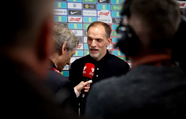 Thomas Tuchel, Head Coach of England, is interviewed