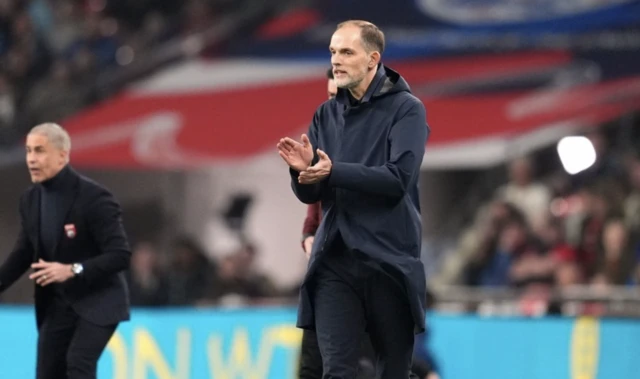 England manager Thomas Tuchel applauds