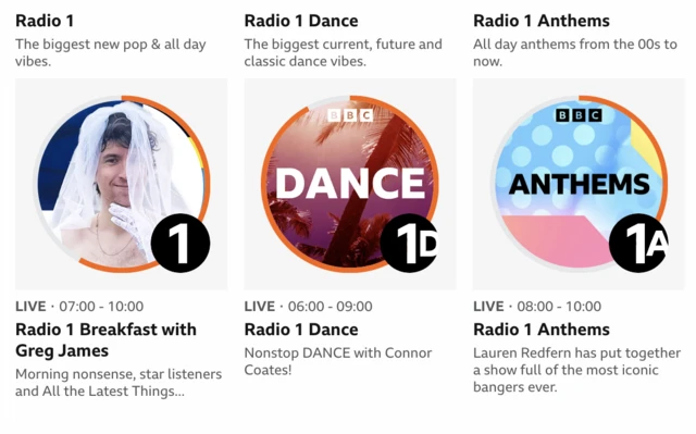 Greg James' BBC Sounds picture is updated to show him in a wedding dress