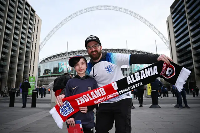 England fans outside Wembley