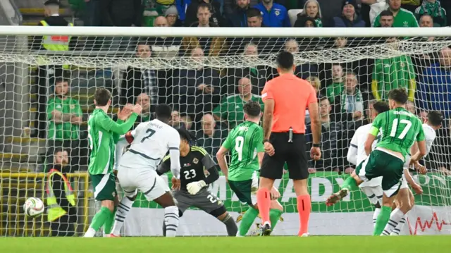 Vincent Sierro's header finds the Northern Ireland net for the equaliser