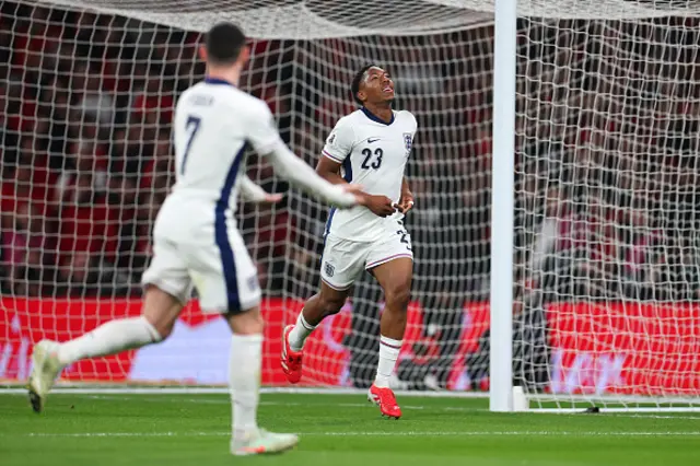 Myles Lewis-Skelly of England celebrates