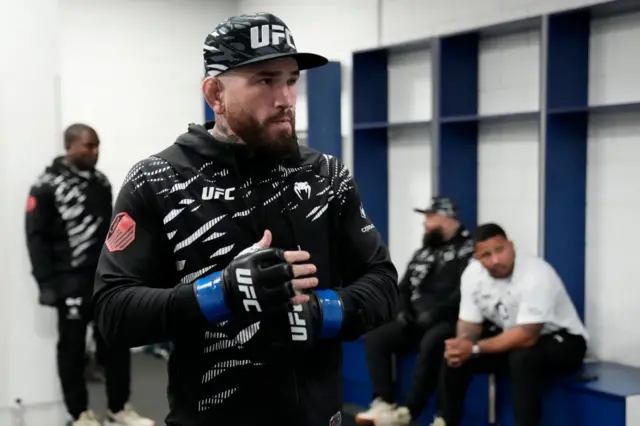 Sean Brady in a tracksuit in the changing room