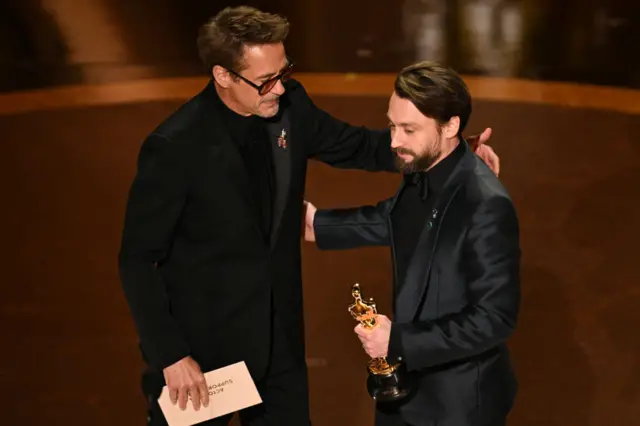 Robert Downey Jr and Kieran Culkin