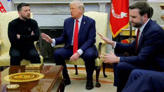 Zelensky, Trump, and Vance in Oval Office