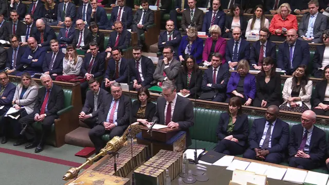 Sir Keir Starmer addresses the House of Commons
