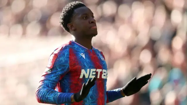 Eddie Nketiah of Crystal Palace celebrates scoring