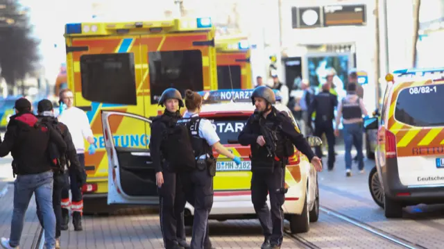 Police at the scene