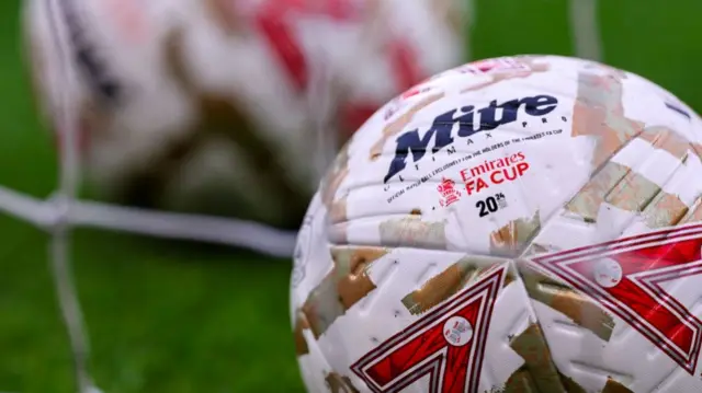 Detail of the Mitre Ultimax Pro FA Cup 2024-25 match ball