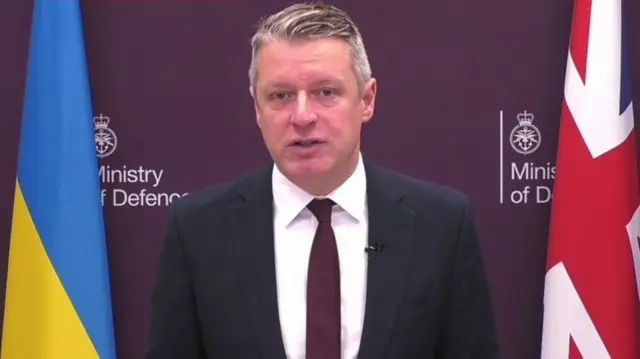 UK's Minster of Armed Forces Luke Pollard speaking to BBC