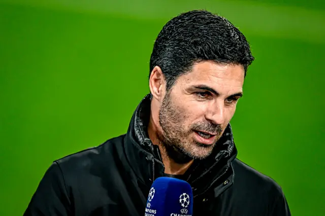 Arsenal Mikel Arteta being interviewed