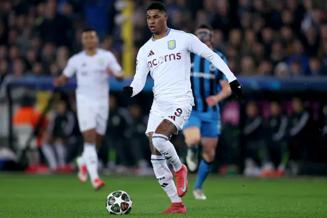 Marcus Rashford of Aston Villa on the ball