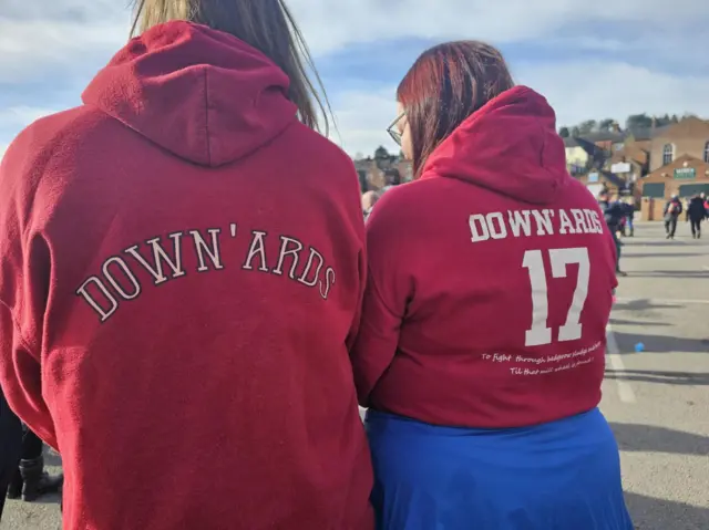 Hoodies showing their allegiences