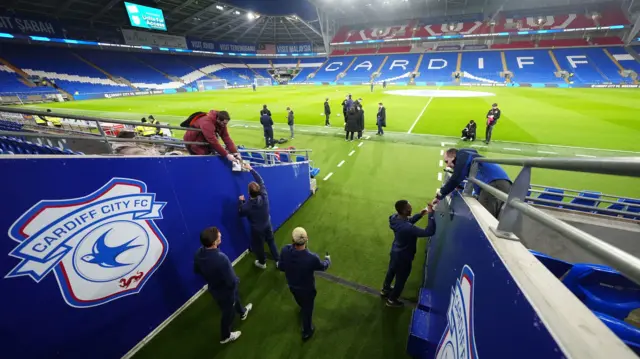 The view inside Cardiff City Stadium