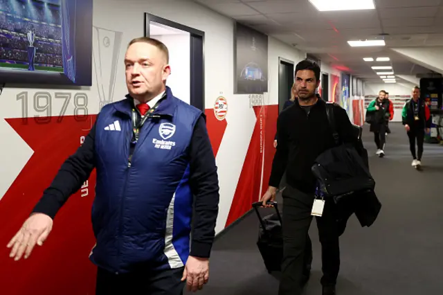 Mikel Arteta, Manager of Arsenal, arrives