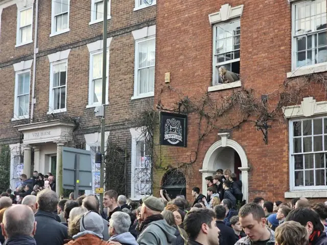 Crowds in Church Street, Ashbourne