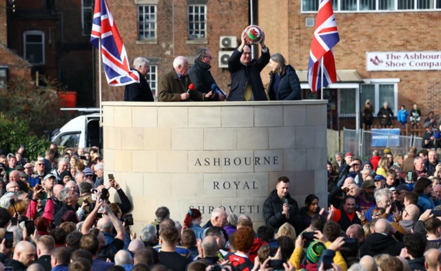 A large crowd gathered for Shrovetide