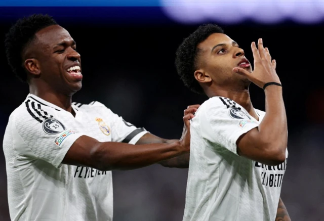 Real Madrid's Rodrygo celebrates