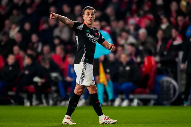 Leandro Trossard of Arsenal gestures