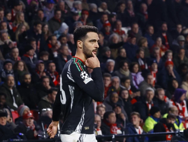 Arsenal's Mikel Merino celebrates