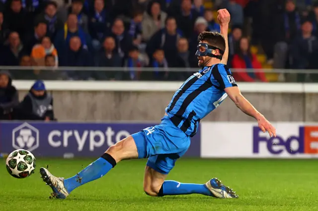 Brandon Mechele of Club Brugge scores an own goal