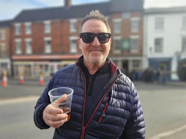 A pint in the spring sunshine