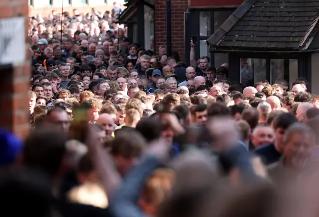 Crowds in Ashbourne centre