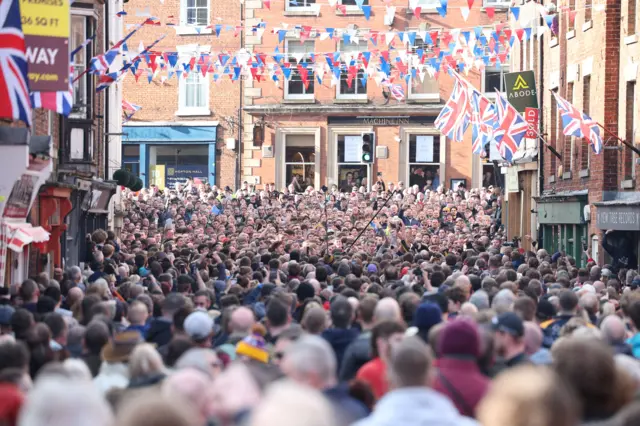 Crowds in a street