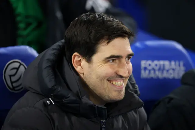 Andoni Iraola smiling