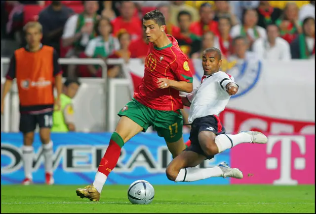 Cristiano Ronaldo and Ashley Cole