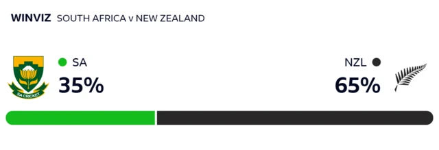 WinViz gives South Africa 35% chance of victory, New Zealand 65%