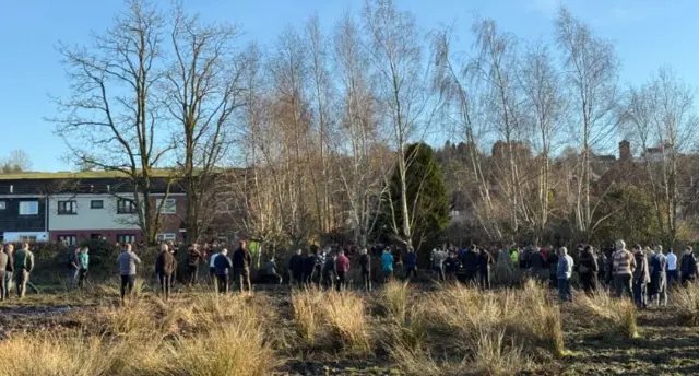 Crowd in a field