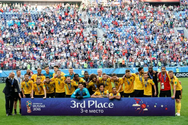 Belgium celebrate third place in 2018