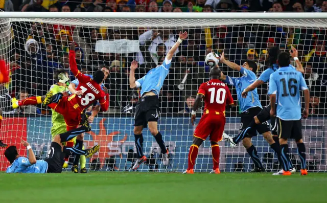 Luis Suarez v Ghana 2010