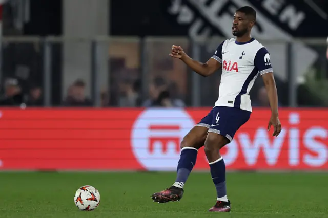 Kevin Danso of Tottenham Hotspur on the ball