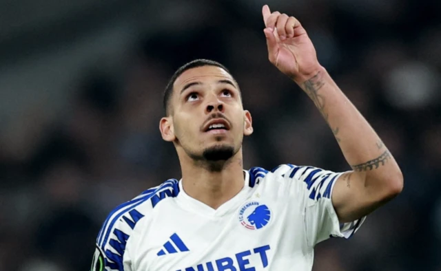 FC Copenhagen's Gabriel Pereira celebrates