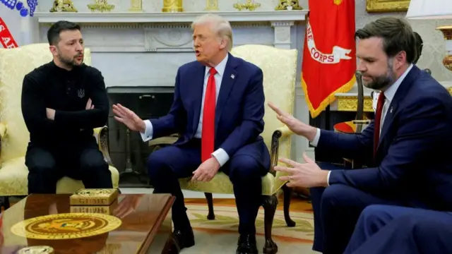 Zelensky, Vance, Trump arguing in Oval Office