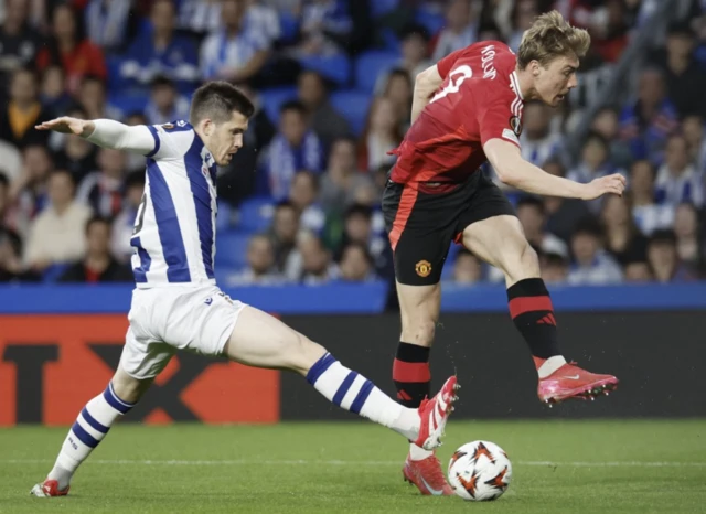 Manchester United's Rasmus Hojlund in action