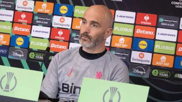 Chelsea manager Enzo Maresca in his news conference