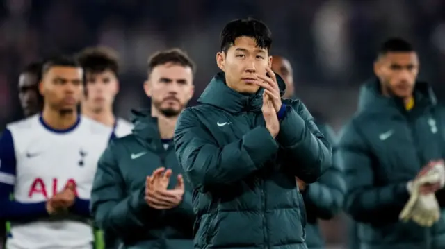 Son Heung-min looking sad after the AZ game