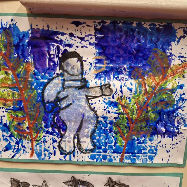Collagraph of an astronaut