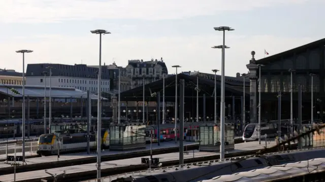 Trains parked at Gard Du Nord