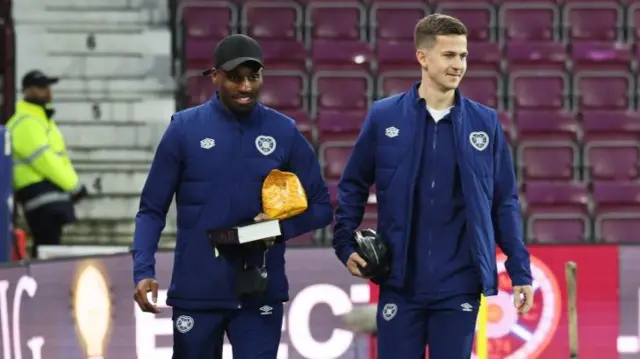 Elton Kabangu and Sander Kartum are in from the start at Tynecastle