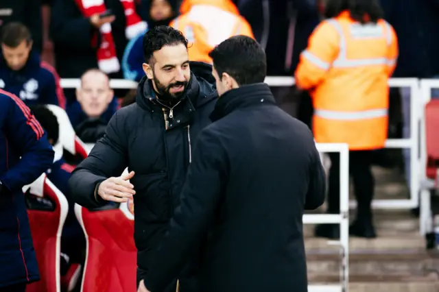 Ruben Amorim and Mikel Arteta