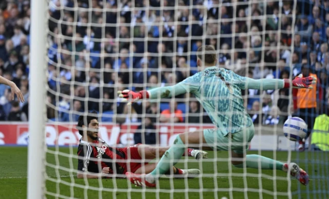 Fulham's Raul Jimenez scores