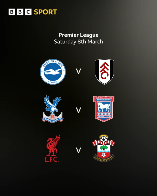 Premier League fixtures