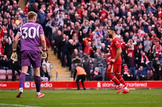Mohamed Salah of Liverpool celebrates
