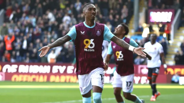 Burnley's Jaidon Anthony celebrates ark McGuinness' own goal