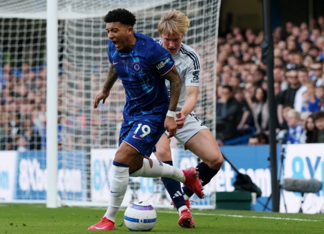 Leicester City's Victor Kristiansen concedes a penalty